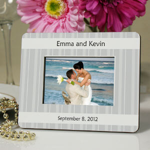 Personalized Striped Wedding Favor Place Holder U564031